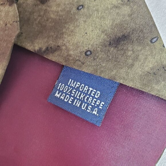 1991 Vintage WWF Silk Tie #141 Black Rhinoceros Blue Mlticolor Mens 4.5" x 60" - Picture 7 of 9